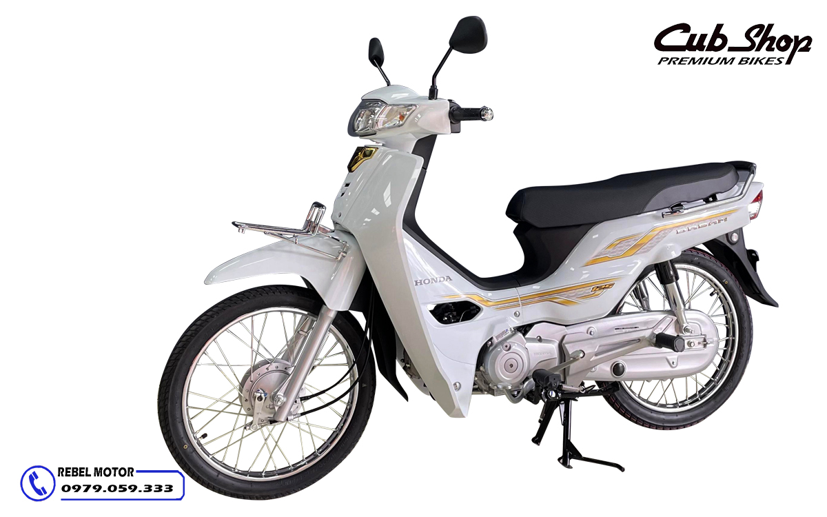 Honda Dream 125 2024 màu trắng trức trái